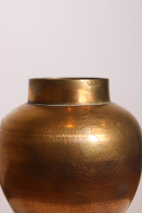 Rounded Brass Urn Vase