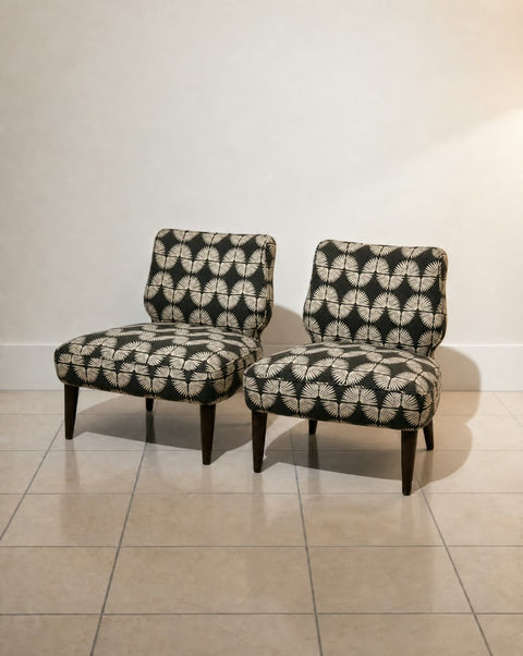 Mid-Century Delicate Slipper Chairs
