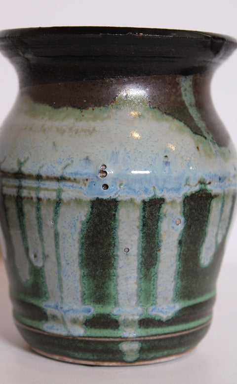 Green Drip Studio Pottery Planter