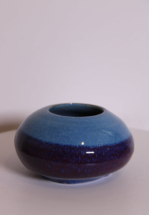 Blue Horizon Orb Studio Vase