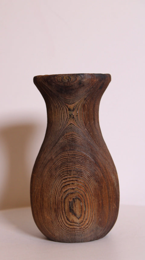 Carved Wood Vase