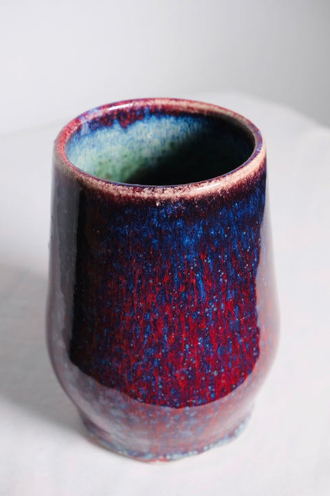 Vintage Blue/Magenta MCM Vase/Cup