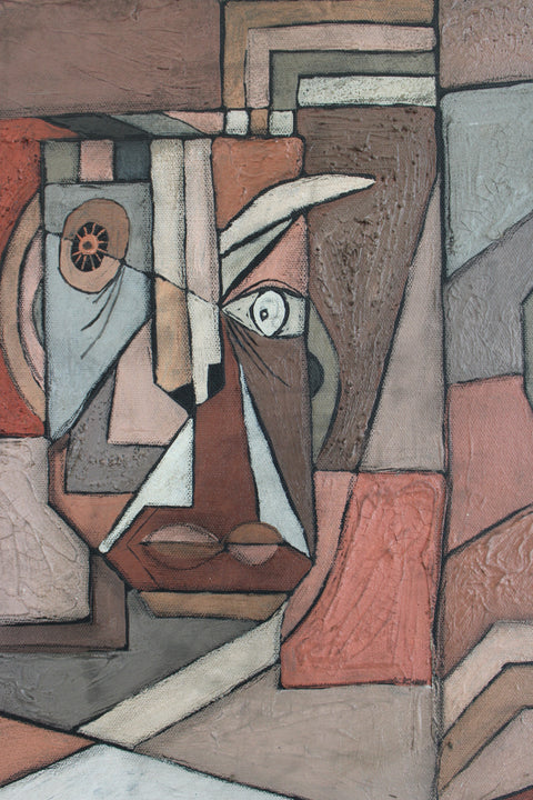 Angela Dickerson Rust Conversation Original Framed Artwork