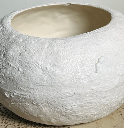 White Textured Studio Bowl