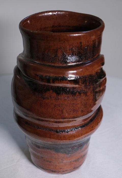 Vintage Anagama Brown Vase