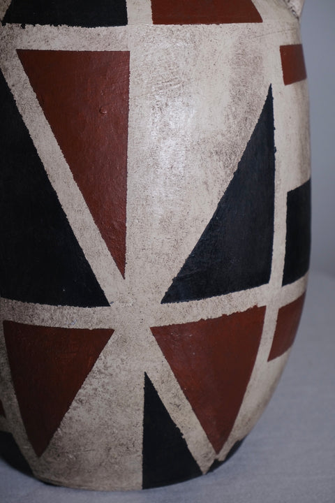 Vintage Rust Abstract Studio Pot Planter Vessel