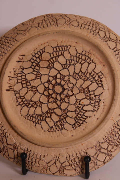 Pair of Rust Glazed Studio Pottery Plates | Handmade Ceramic