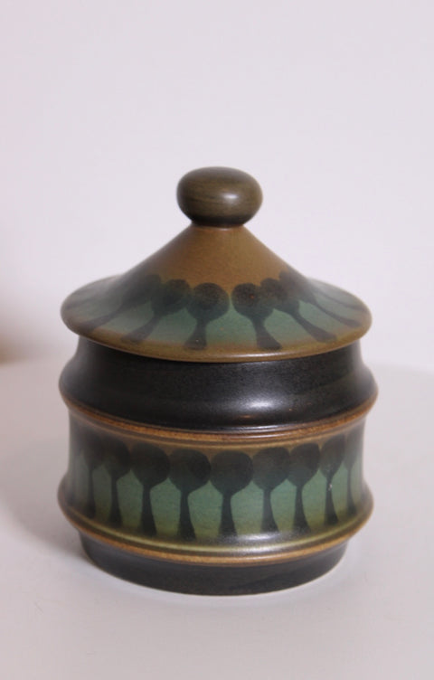 Vintage Goebel Wallis Stoneware Mustard Jar | Mid Century Kitchen Decor