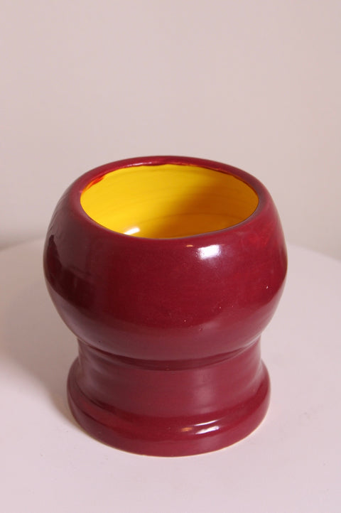 Red and Yellow Art Pottery Cachepot