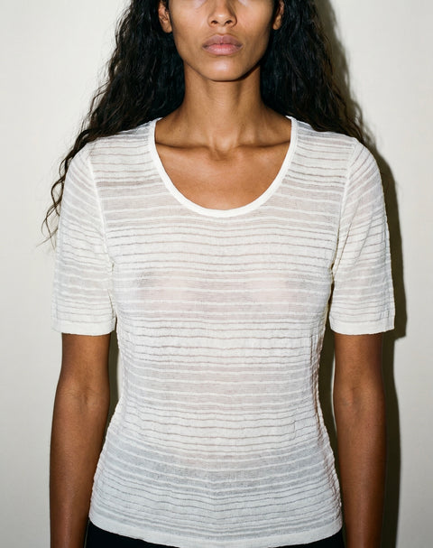 Riccardo Manni Sheer Knit Top