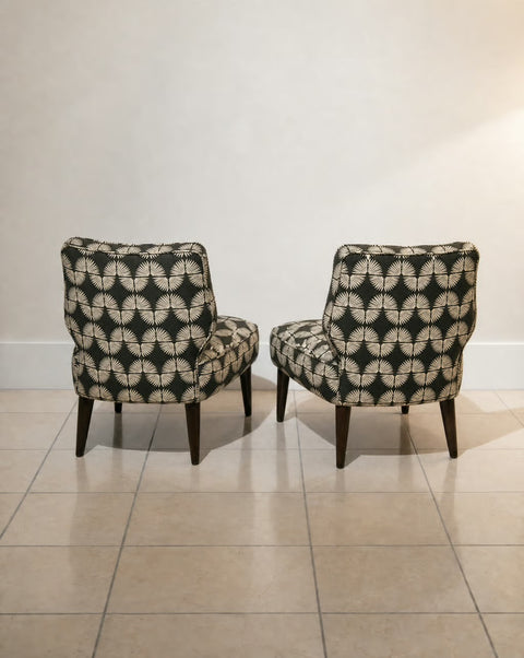 Mid-Century Delicate Slipper Chairs