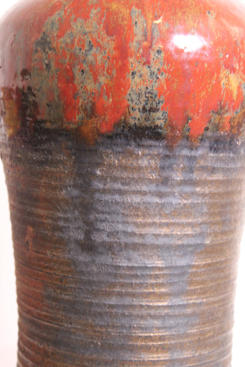 Tall Oxblood Studio Pottery Vase