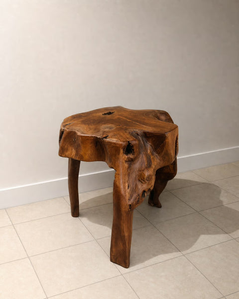 Live Edge Wood Side Table