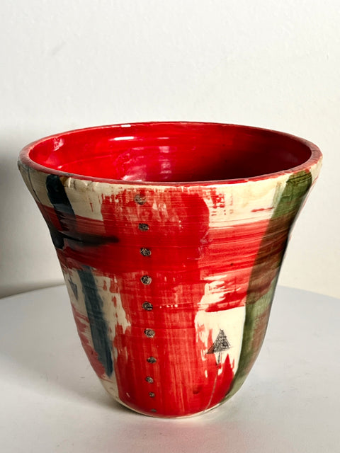 Red Abstract Small Bowl
