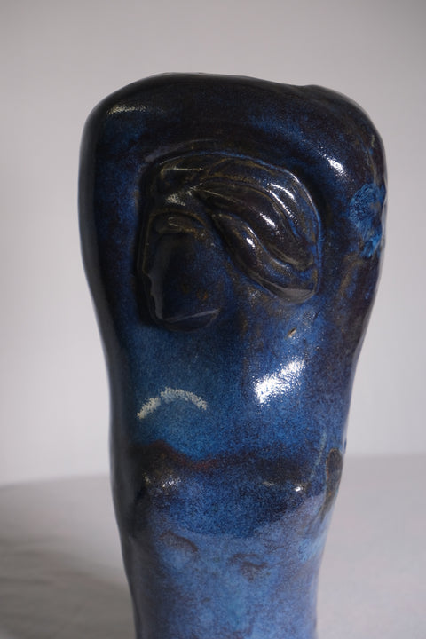 Blue Hand-thrown Studio Pot