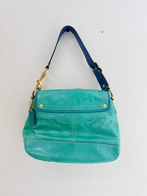 Vintage Turquoise Coach Legacy Ali