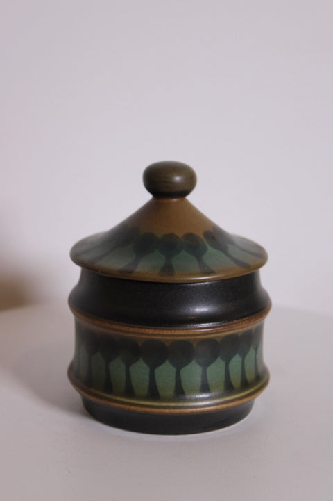 Vintage Goebel Wallis Stoneware Mustard Jar | Mid Century Kitchen Decor