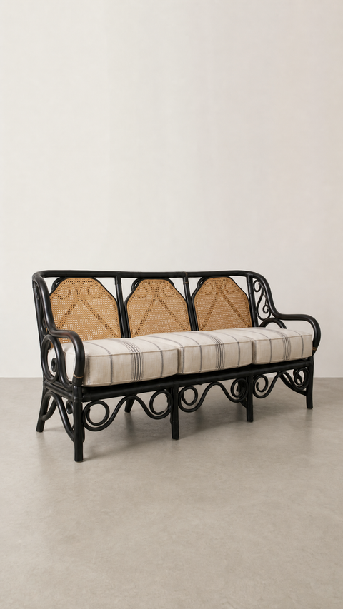 Thonet Bentwood Rattan Bench
