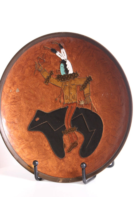 Copper Native American Style Wall Plate