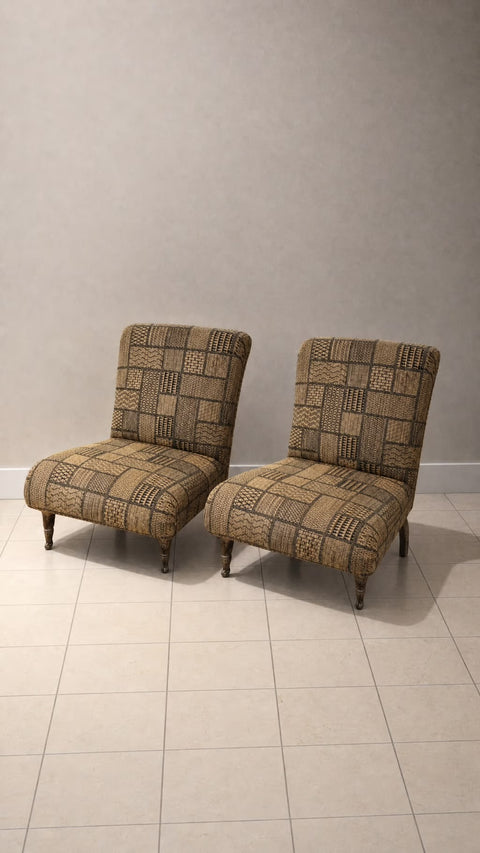 Armless Vintage Slipper Chairs