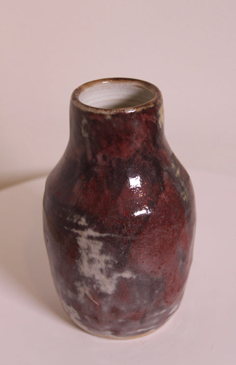 Small Oxblood Studio Pottery Vase