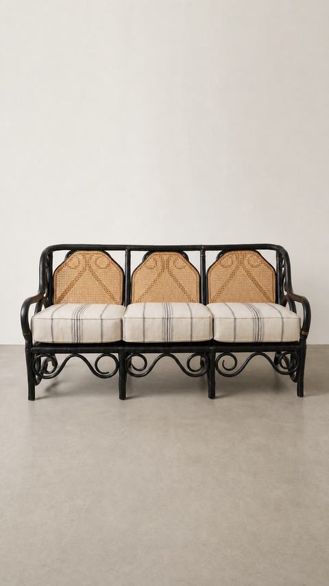 Thonet Bentwood Rattan Bench