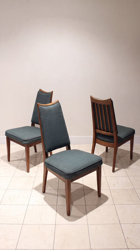 1960s John Keal Brown Saltman Dining Chairs (Set of 3)