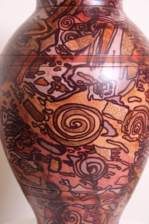 Large Graphic Art Vase