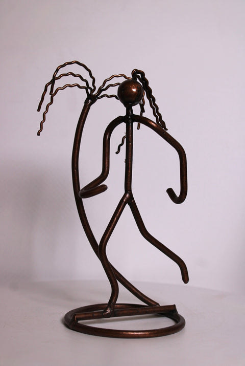 Wire Palm Figure Sculpture