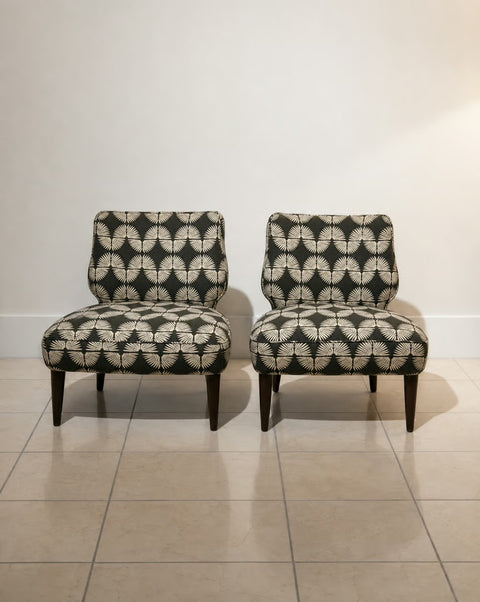 Mid-Century Delicate Slipper Chairs