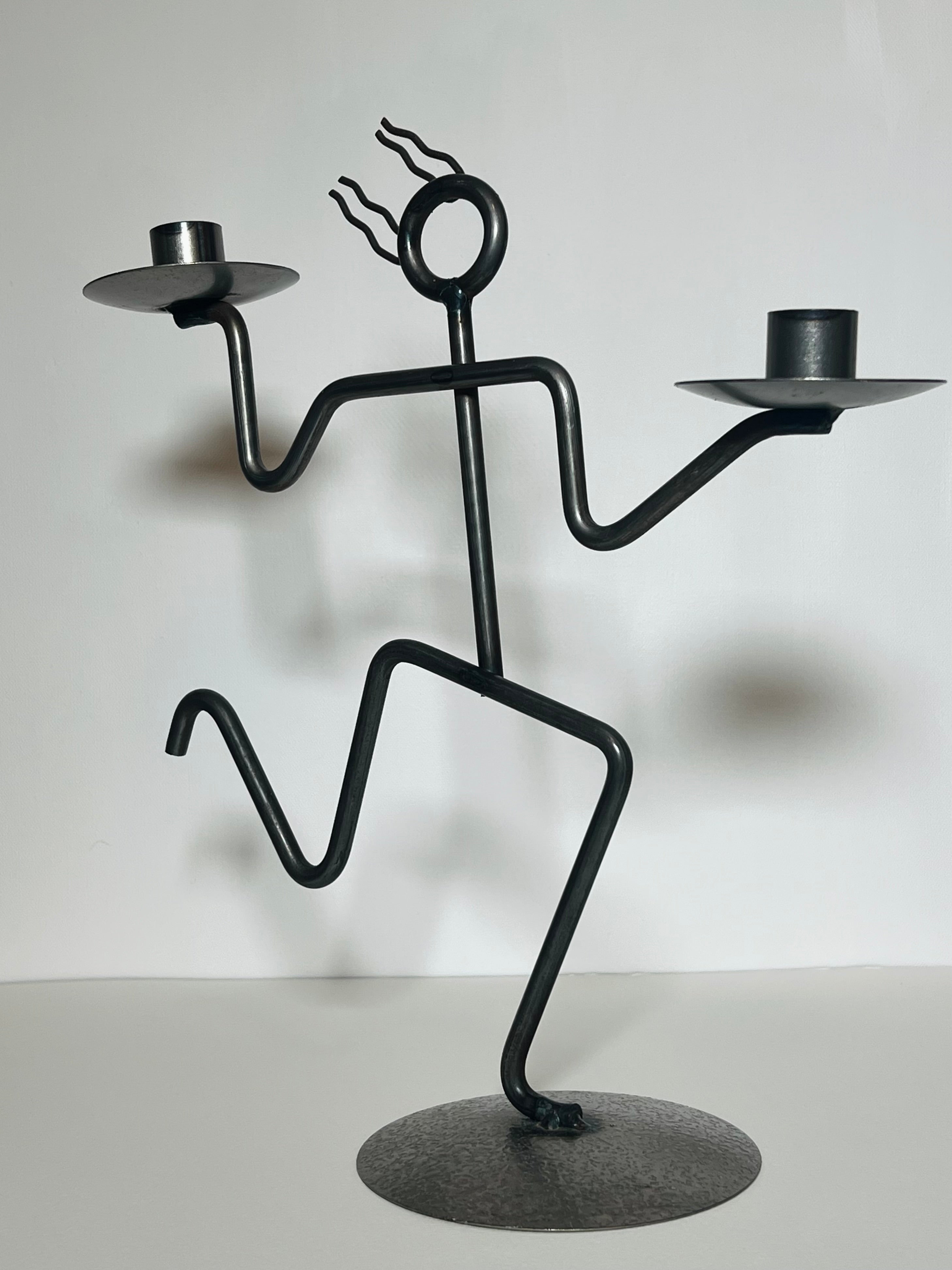 Kokopeli Iron Candle Holder (Vintage)