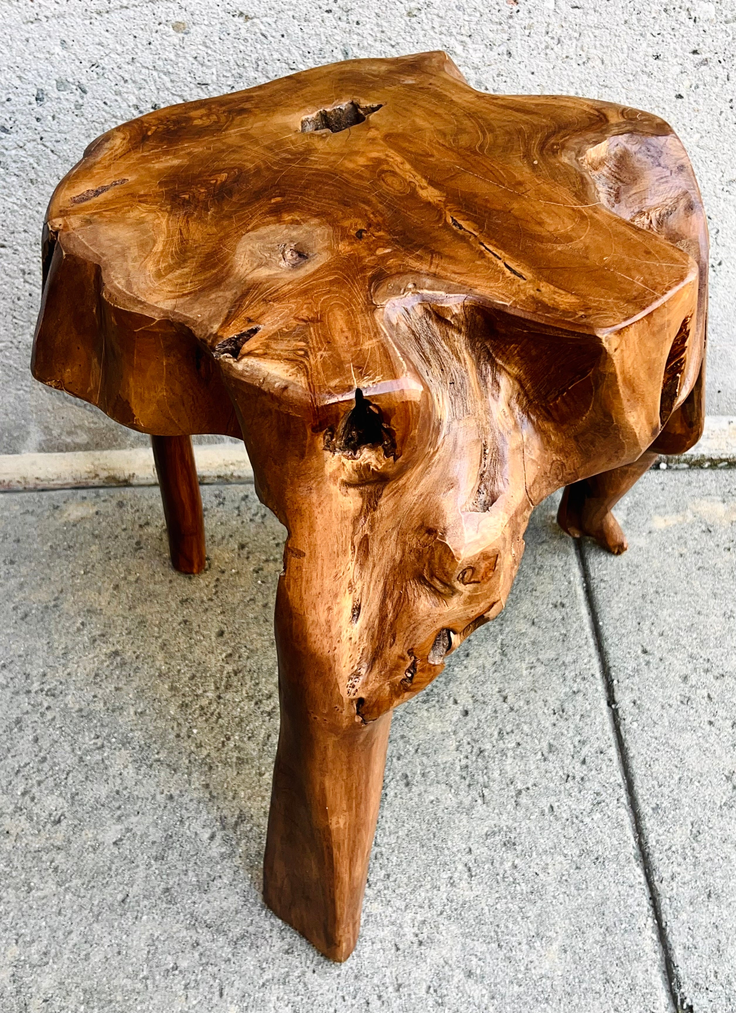 Live Edge Wood Side Table #2