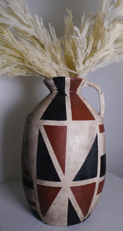 Vintage Rust Abstract Studio Pot Planter Vessel