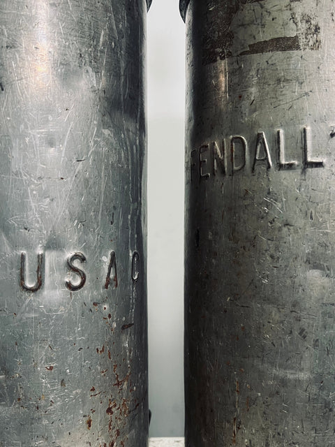 Pair of Kendall's Industrial Metal Canister Lamps