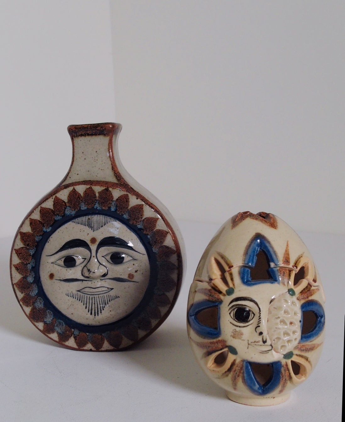 “Carlos Villanueva” Mexican Pottery Incense Burner & Folk Art Candle