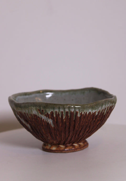 Drip Glaze Studio Pottery Bowls with Handle | Handcrafted Ceramic
