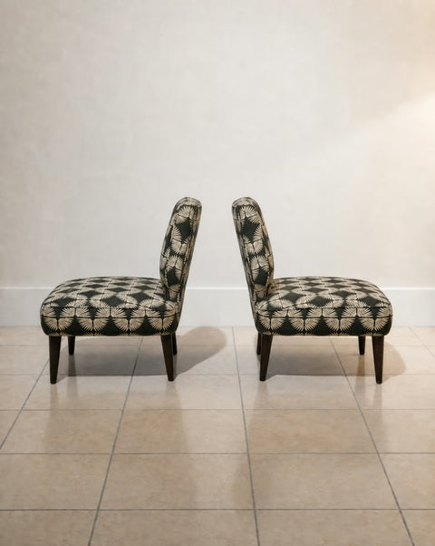 Mid-Century Delicate Slipper Chairs