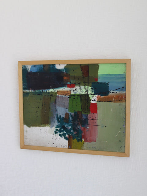 Jae Charmichael Green Field Crossing Original Framed Artwork