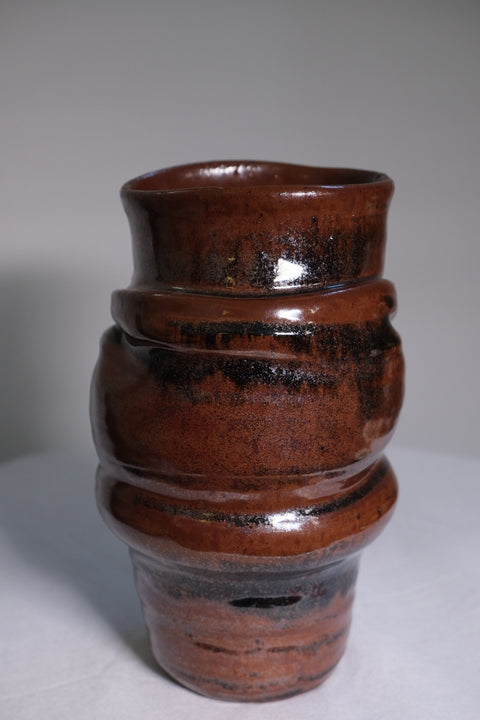 Vintage Anagama Brown Vase