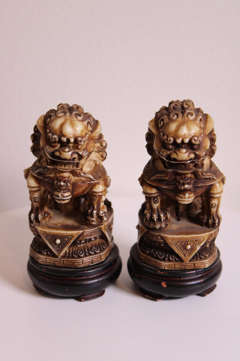 Vintage Chinese Guardian Foo Dogs – Pair
