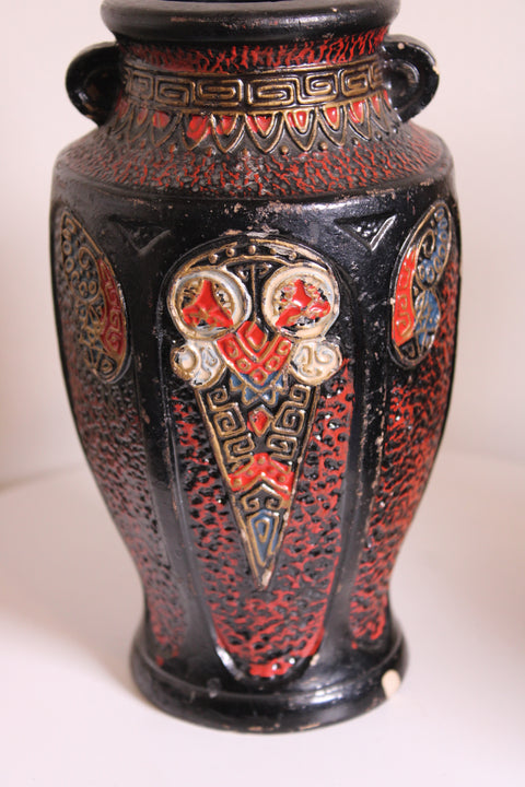 Vintage Japanese Tokanabe Textured Art Pottery Vase