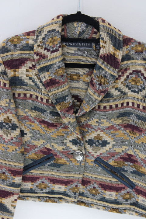 New Identity Southwestern Cropped Jacket