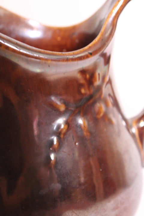 Brown Glazed Ceramic Pitcher