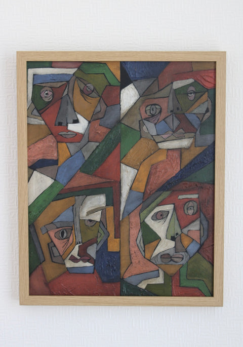Angela Dickerson Color Block Quartet Original Framed Artwork