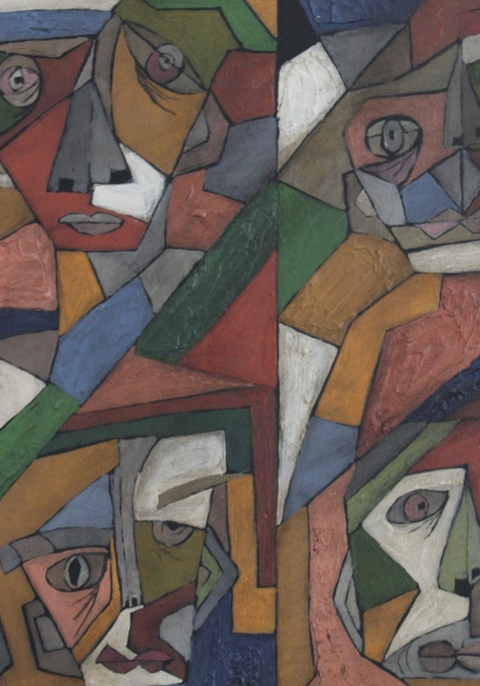 Angela Dickerson Color Block Quartet Original Framed Artwork