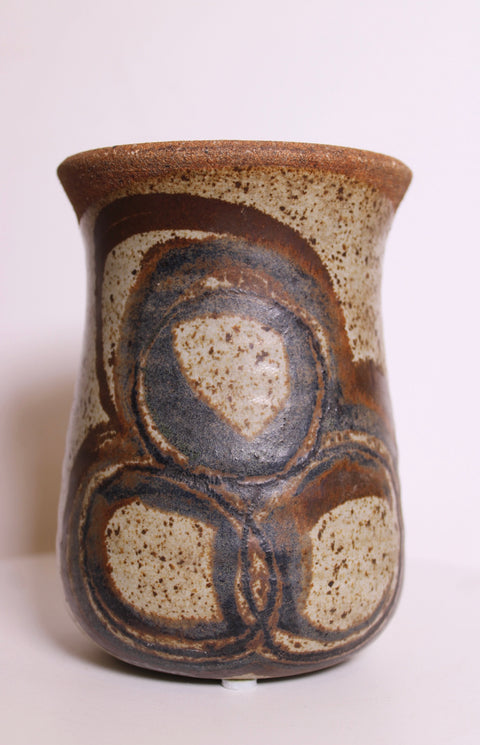 Abstract Mid Century Style Studio Pottery Vase