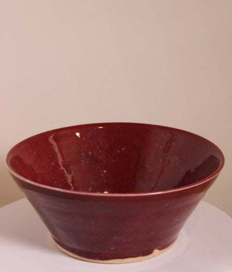 Large Oxblood Serving Bowl