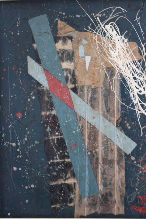 Angela Dickerson Red Static Original Framed Artwork