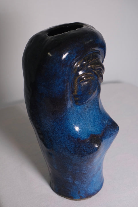 Blue Hand-thrown Studio Pot