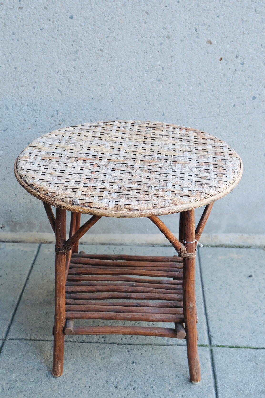 Vintage Bamboo Side Table